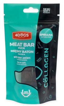 4DOGS MIĘSNY BATON KACZKA ZE SPIRULINĄ    SEMI SOFT 2szt