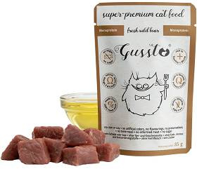 GUSSTO sasz.85g FRESH WILD BOAR /8 Pokarm dla kota z DZICZYZNĄ