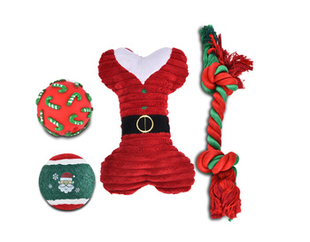 BARRY KING ZESTAW ZABAWEK ŚWIĄTECZNYCH    4szt/op CZERWONY