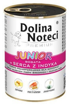 DOLINA NOTECI PIES 400g  JUNIOR serca  indycze PUSZKA /24