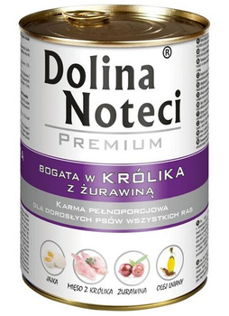 DOLINA NOTECI PIES 400g królik/żurawina  PUSZKA /24
