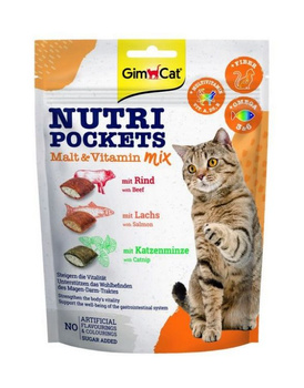 GIMCAT NUTRI POCKETS 150g MALT&WIT.  MIX /10
