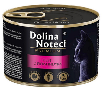 DOLINA NOTECI KOT pusz.185g  FILET PIERŚ  INDYK /12