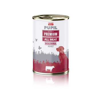 Karma mokra dla psa PUPIL Premium All Meat ADULT wołowina 400 g