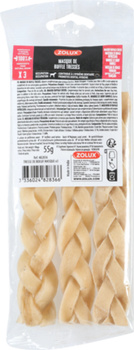 ZOLUX Przysmak naturalny dla psa Warkocz z suszonej skóry bawolej 3szt.,55g