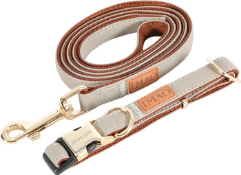 Zolux Smycz dla psa elegancka IMAO MAYFAIR 15 mm/1,2 m kol. szary