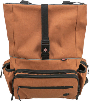 Plecak Rolltop, z zapięciem w pasie, rdzawy, pas: 55-130 cm