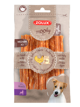 Zolux Przysmak dla psa MOOKY Premium Tiglies drób ryż M  3 szt.