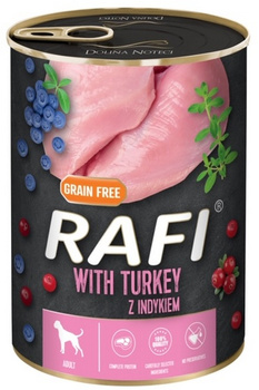 RAFI PIES pusz.400g INDYK, BORÓWKA,  ŻURAWINA/24