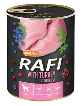 RAFI PIES pusz.800g INDYK, BORÓWKA,  ŻURAWINA/12