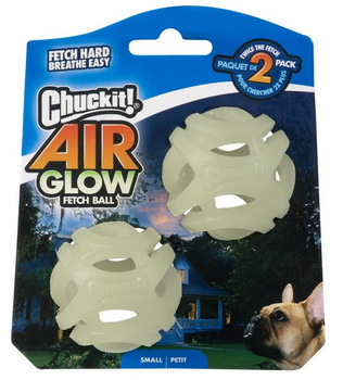 Chuckit! Max Glow Air Fetch Ball Small 2pak [36188]