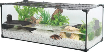 ZOLUX Aquaterrarium dla żółwi wodnych KARAPAS AQUA PRO 80 cm czarne
