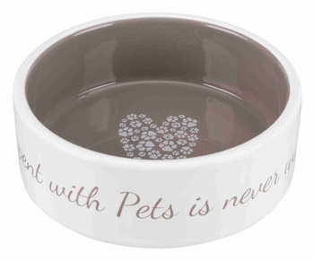 TX-25053 MISKA CERAMICZNA PETS HOME 0,3L KREMOWO-SZARA