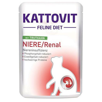 Kattovit Feline Diet Niere/Renal wołowina saszetka 85g