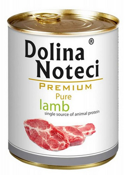 DOLINA NOTECI PIES PURE 800g jagnięcina  PUSZKA /12