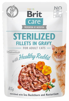 BRIT CARE KOT sasz.85g FG STERILIZED RABBIT     /24