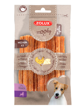 Zolux Przysmak dla psa MOOKY Premium Tiglies drób ser M  3 szt.