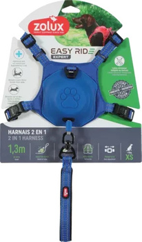 ZOLUX Szelki dla psa ze smyczą automatyczną Easyride XS niebieskie