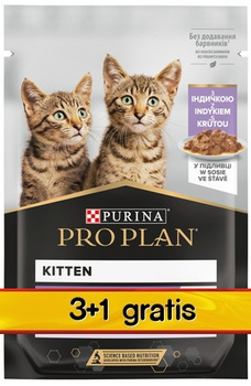 Purina Pro Plan Cat Kitten saszetka 4x85g 3+1 gratis