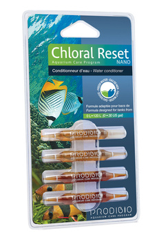 Prodibio Chloral Reset nano 4 ampułki uzdatnia wodę z kranu akw. słodkowodne i morskie