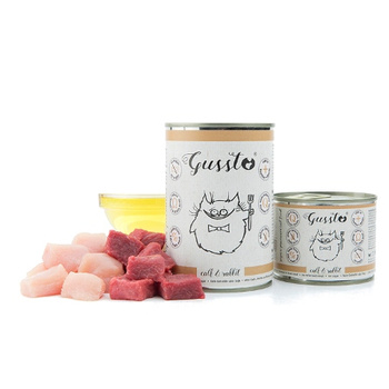 GUSSTO pusz.200g FRESH CALF RABBIT /6 Pokarm dla kota z CIELĘCINĄ I KRÓLIKIEM