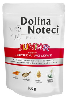 DOLINA NOTECI PIES 300g JUNIOR serca woł  SASZETKA /10