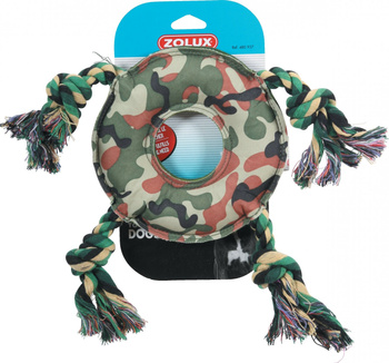 *- Zabawka dla psa Kamuflaż koło ze sznurem, z dźwiękiem