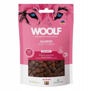WOOLF SOFT przysmak PIES 100g MONOPROTEIN MIX CUBES SALMON