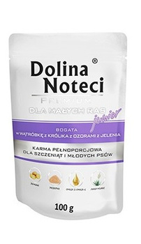 DOLINA NOTECI PIES 100g  JUNIOR wąt/król  SASZETKA /10