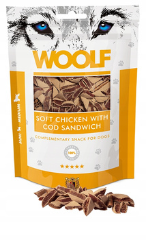 WOOLF przysmak PIES 100g SOFT CHICKEN     COD SANDWICH