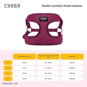CHABA SZELKI COMFORT BORDOWE  ``M``