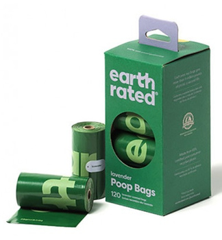EARTH RATED POOP BAGS WORKI NA ODCHODY    8x15szt  LAWENDA