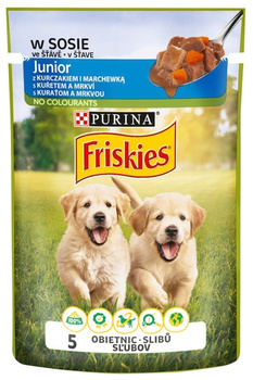 Friskies Dog Junior Kurczak i marchewka w sosie saszetka 100g