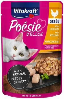 VITAKRAFT KOT 85g sasz. POESIE KURA DELI  żel /23
