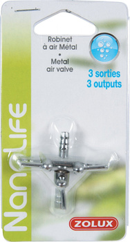 ZOLUX Zaworek, zawór metalowy z regulacją przepływu 3 wyjścia
