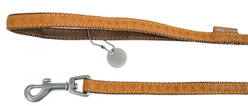 Zolux Smycz dla psa Mac Leather L 25mm/1.2m - kol. żółty
