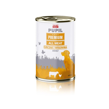 Karma mokra dla psa PUPIL Premium All Meat ADULT kurczak i wołowina 400 g