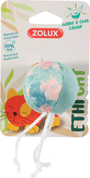 ZOLUX Zabawka dla kota piłka, liście ETHICAT 9,5 cm