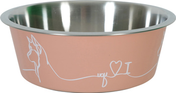 ZOLUX Miska antypoślizgowa dla psa LOVE kol. łososiowy 1200ML