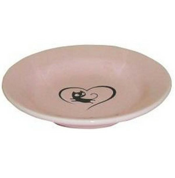 Yarro/Moderna Miska ceramiczna dla kota z serduszkiem różowa [Y2751]