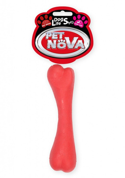PET NOVA TPR BONE RED/PINK 16cm  /10