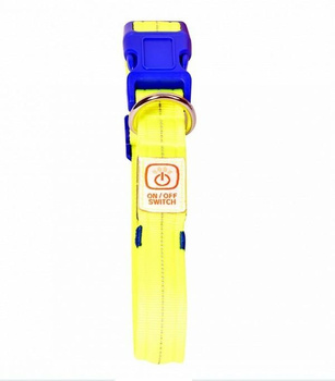 DUVO+ OBROŻA ŚWIECĄCA USB NYLON ŻÓŁTA 30-40cm/2,5cm  1270015