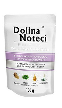 DOLINA NOTECI PIES 100g królik/fasola  SASZETKA MINI /10