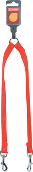 Zolux Smycz dla psa podwójna nylonowa 15 mm/40 cm kol. czerwony