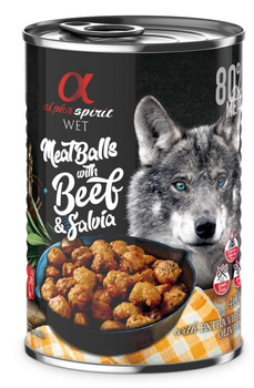 Alpha Spirit 400g Mięsne klopsiki z wołowiną i szałwią