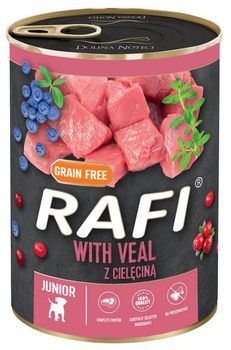 RAFI PIES pusz.400g  JUNIOR CIELĘCINA w pasztecie