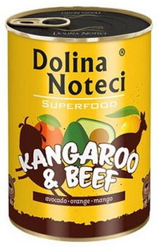DOLINA NOTECI SUPERFOOD 400g KANGUR,  WOŁOWINA puszka /6