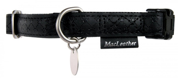 ZOLUX Obroża dla psa regulowana Mac Leather S 15 mm - kol. czarna