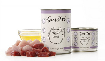 GUSSTO pusz.400g FRESH TURKEY DUCK Pokarm dla kota z INDYKIEM I KACZKĄ