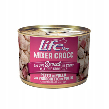 LIFE DOG pusz.150g MIXER CROCC CHICKEN    BREAST WITH HAM /24